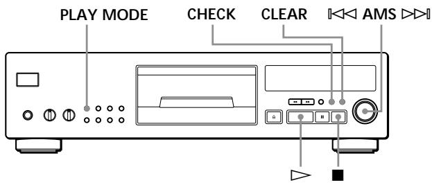 SONY CDP-XB930 - Creación de un programa propio (Reproducción de programa) - 1