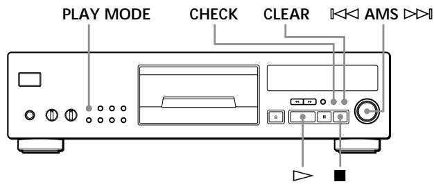 SONY CDP-XB930E - Creating Your Own Programme (Programme Play) - 1