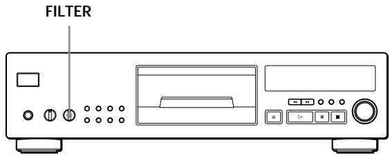 SONY CDP-XB930E - Personalización del sonido de la música (Función de filtro digital) (sólo para CDP-XB930 y CDP-XB930E) - 1