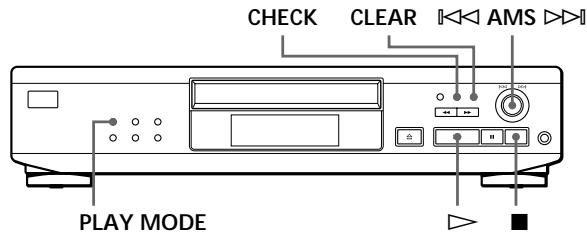 SONY CDP-XE320 - Creating Your Own Programme (Programme Play) - 1