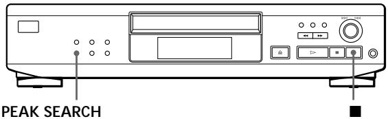SONY CDP-XE320 - Ajuste del nivel de grabación (Búsqueda del nivel pico) - 1