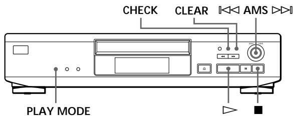 SONY CDP-XE320 - Creating Your Own Programme (Programme Play) - 2