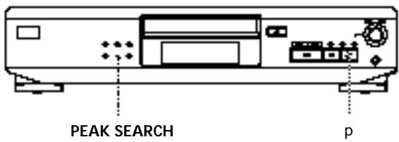 SONY CDP-XE500 - Adjusting the Recording Level (Peak Search) (CDP-XE500 only) - 1