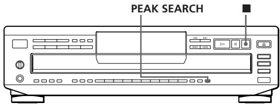 SONY CDP-C661 - Réglage du niveau d'enregistrement (recherche du niveau de créée) - 1