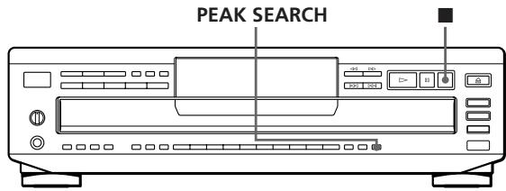 SONY CDP-C661 - Adjusting the Recording Level (Peak Search) - 1