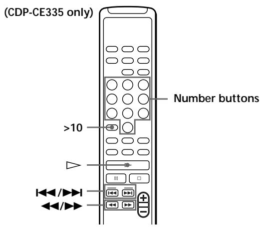 SONY CDP-CE235 - Locating a Specific Track or a Particular Point in a Track - 2