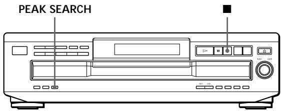 SONY CDP-CE235 - Adjusting the Recording Level (Peak Search) - 1