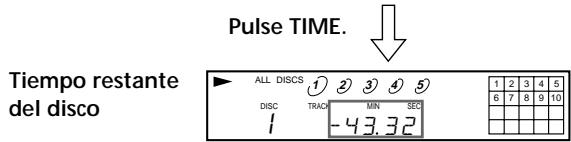 SONY CDP-CE235 - Comprobación del tiempo restante - 2