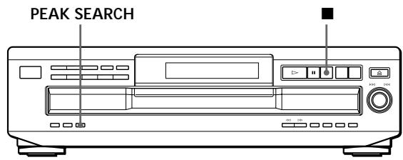 SONY CDP-CE235 - Ajuste del nivel de grabación (Búsqueda del nivel pico) - 1