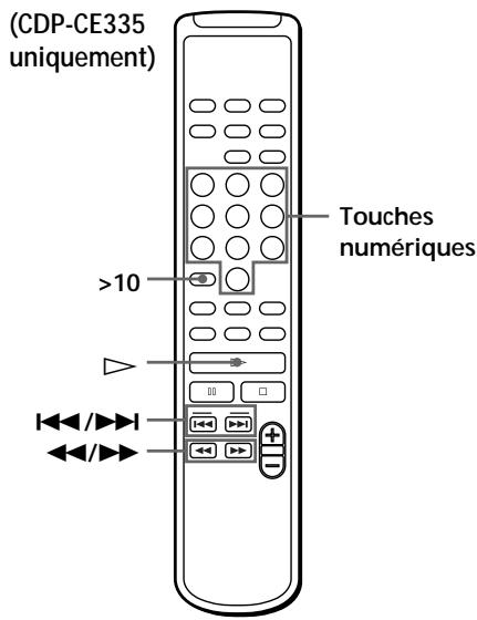 SONY CDP-CE235 - Localisation d'une plage déterminée ou d'un passage sur une plage - 2
