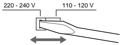 SONY CDP-CE305 - Ajuste del selector de tension (excepto para los modelos europeo, canadiense y chino, y los modelos CDP-CE505/CE405/ CE305 de Singapur) - 1