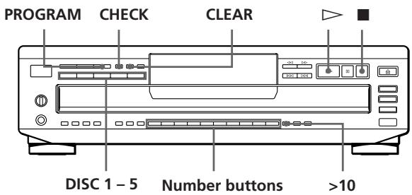 SONY CDP-CE305 - Creating Your Own Programme (Programme Play) - 1
