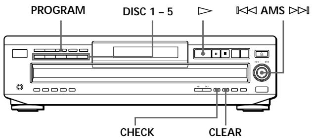 SONY CDP-CE535 - Creating Your Own Program (Program Play) - 1