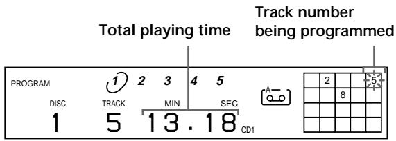 SONY CDP-CE535 - Press 1  / until the track number you want appears in the display. - 1