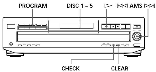 SONY CDP-CE535 - Creación de un programa propio (Reproducción de programa) - 1