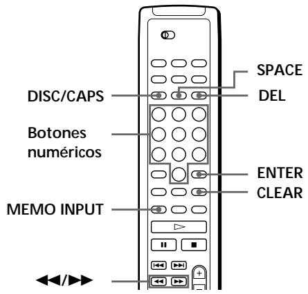 SONY CDP-CE535 - Etiquetado de discos con el mando a distancia - 1