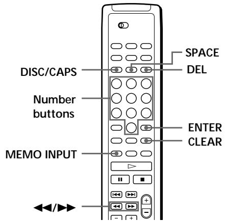SONY CDP-CE535 - Labeling discs using the remote - 1