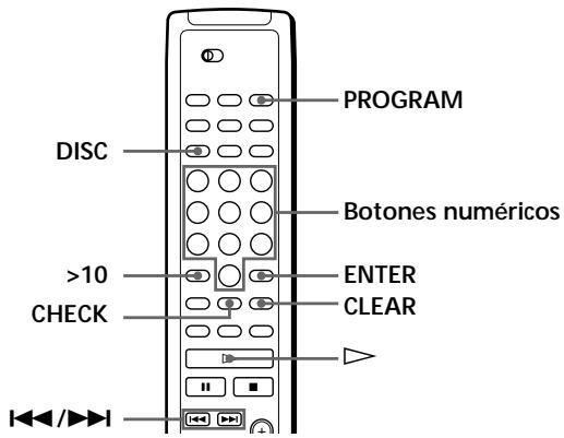 SONY CDP-CE535 - Creación de un programa propio (Reproducción de programa) - 2