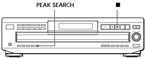 SONY CDP-CE535 - Adjusting the Recording Level (Peak Search) - 1