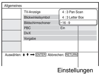 SONY DVP-FX870 - Drücken Sie auf / , um das gewünschte Object auszuwahlen, und drücken Sie auf ENTER. - 1
