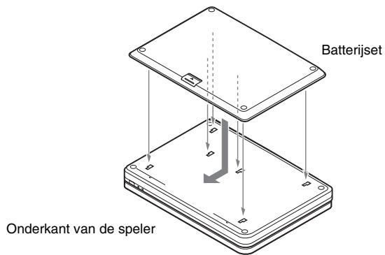 SONY DVP-FX870 - De batterijset installeren - 1