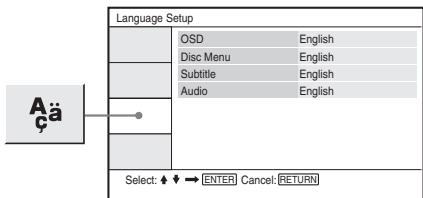 SONY DVP-FX870 - De Display of Taal van de Soundtrack Instellen (Language Setup) - 1