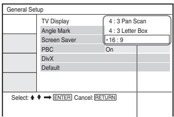 SONY DVP-FX870 - Druk op / om een item te selectoren, en druk op ENTER. - 1