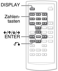 SONY DVP-FX870 - Benutzung der Anzeige der Wiedergabeeinstellungen - 1