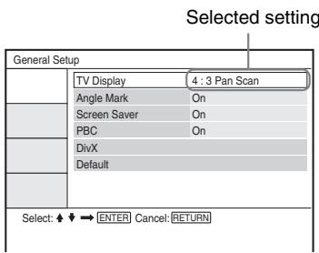 SONY DVP-FX870 - Press / to select a setting, then press ENTER. - 1