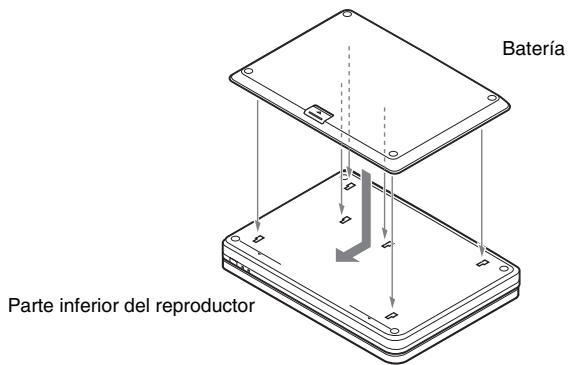 SONY DVP-FX870 - Instalación de la bateria - 1