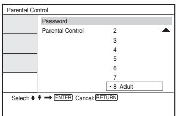 SONY DVP-FX870 - Setting the parental control (limited playback) DVDVideo - 1
