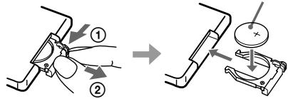 SONY CDP-LSA1 - Replacing the battery in the remote - 1