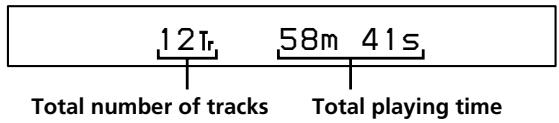 SONY CDP-LSA1 - Checking the total number of the tracks and the total playing time of the CD - 1