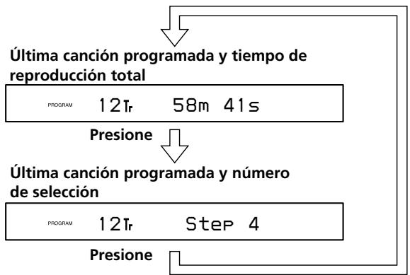 SONY CDP-LSA1 - Si presiona DISPLAY en el modo de reproduccion programada antes de起初 la reproduccion - 1