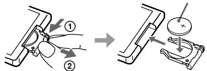 SONY CDP-LSA1 - Auswechseln der Fernbedienungsbatterye - 1