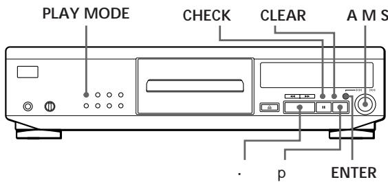 SONY CDP-XE800 - In gewenste volgorde afspelen (Programma) - 1