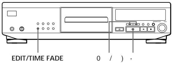 SONY CDP-XE800 - Aufnehmen einer CD mit Angabe der Bandlänge (Time Edit/Just Edit) - 1