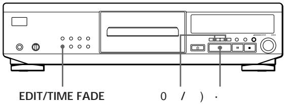 SONY CDP-XE800 - Vanaf een CD opnemen door de bandlengte op te gehen (Time Edit/Just Edit) - 1