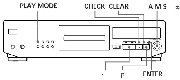 SONY CDP-XE800 - Zusammenstellen eines individuellen Programms (Programme Play) - 1