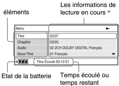 SONY DVP-FX730 - Appuyez sur DISPLAY tout en lisant un DVD. - 1