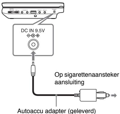SONY DVP-FX730 - Sluit de autoaccu adapter aan. - 1
