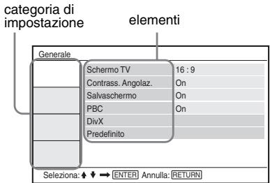 SONY DVP-FX730 - Premere / per selezionare "Impostazione", quindi premere ENTER. - 1
