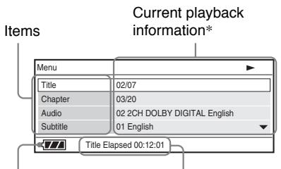 SONY DVP-FX730 - Press DISPLAY while playing a DVD. - 1