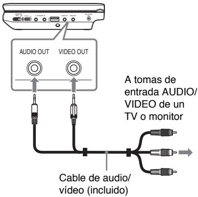 SONY DVP-FX730 - Conecte el reproductor a su TV o monitor usingo el cable de audio/video (incluido). - 1