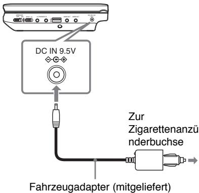 SONY DVP-FX730 - Schlieben Sie den Fahrzeugadapter an. - 1