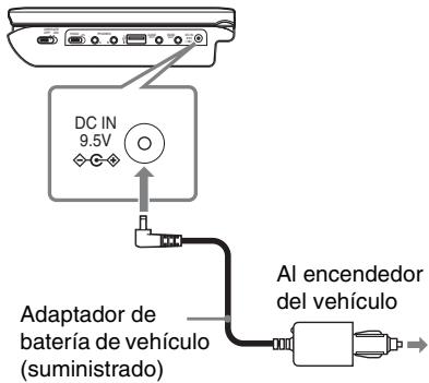 SONY DVP-FX750 - Conecte el adaptador de batería del vehículo. - 1
