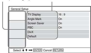 SONY DVP-FX930 - Press / to select "Setup," and press ENTER. - 1
