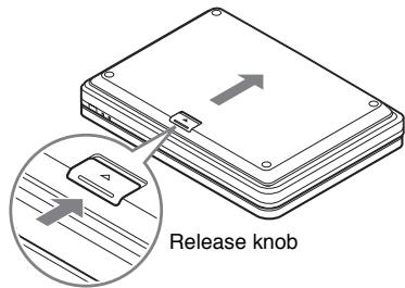 SONY DVP-FX930 - To remove the battery pack - 1