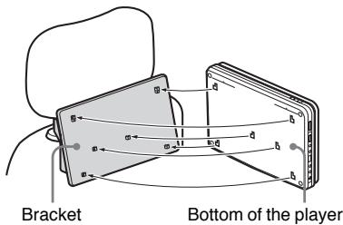 SONY DVP-FX930 - Attach the player to the bracket. - 1