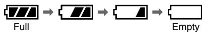SONY DVP-FX930 - To check the battery level - 1